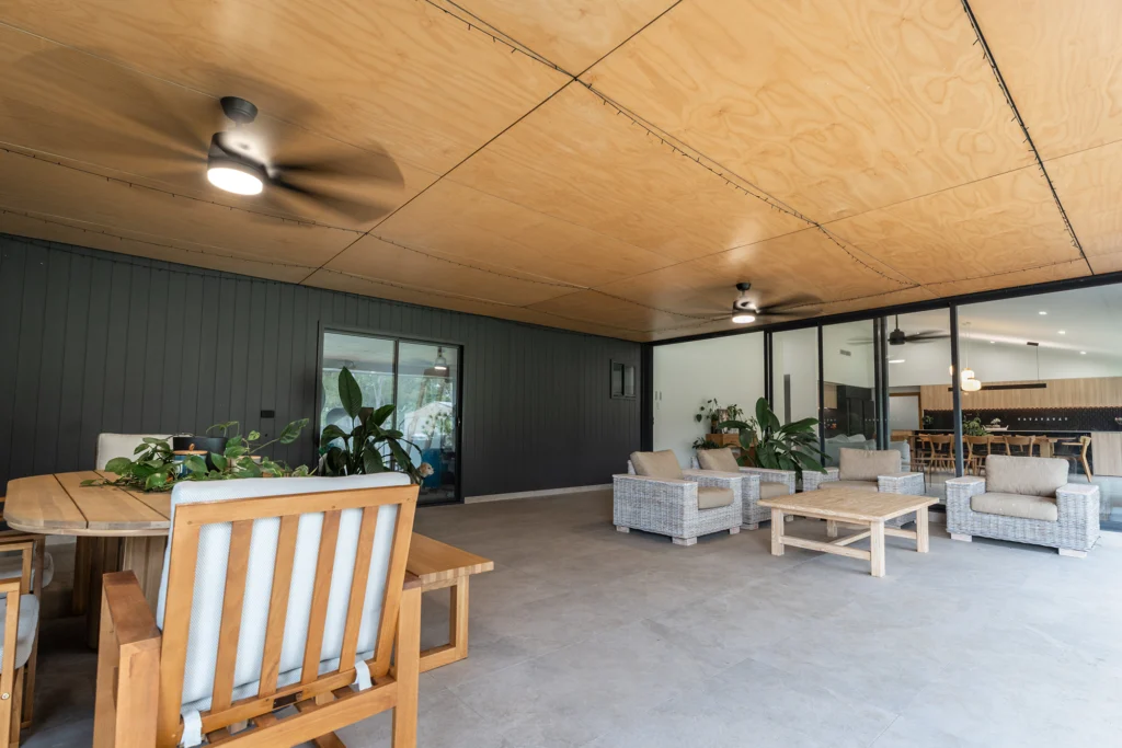 Designed for Seamless Entertaining | Seamless inside-outside transition that connects the living area to an outdoor entertaining space | Home Renovations Brisbane & Ipswich